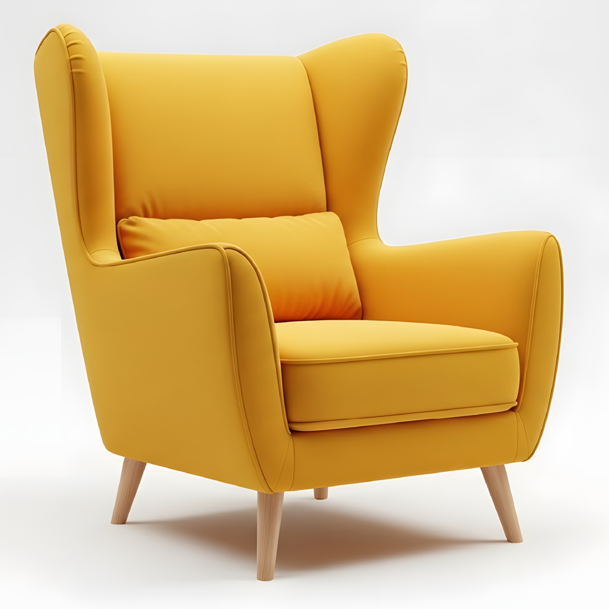  Fauteuil jaune rembourré assemblé avec un adhésif pour mousse et rembourrage 